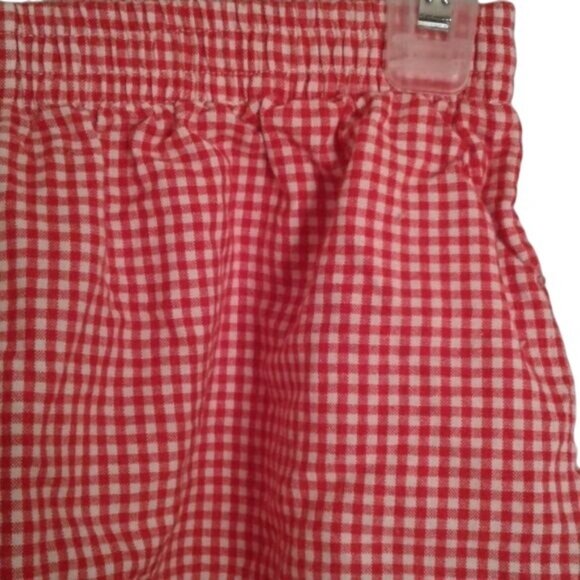 Cotton Kids Size 5 Shorts Red Gingham Check Elastic Waist 100% Cotton - Picture 2 of 5